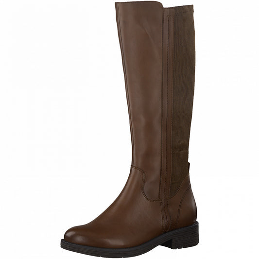 Jana Long Riding Boot with zip 25590 CHESTNUT
