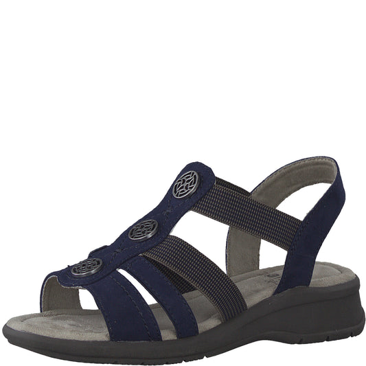 Jana 28165 Navy Slip on Sandal
