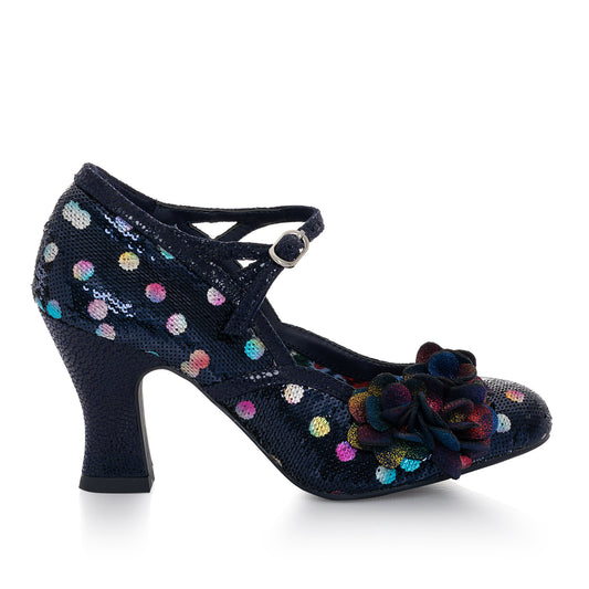Ruby Shoo Bar Shoe Nina NVY SEQUIN