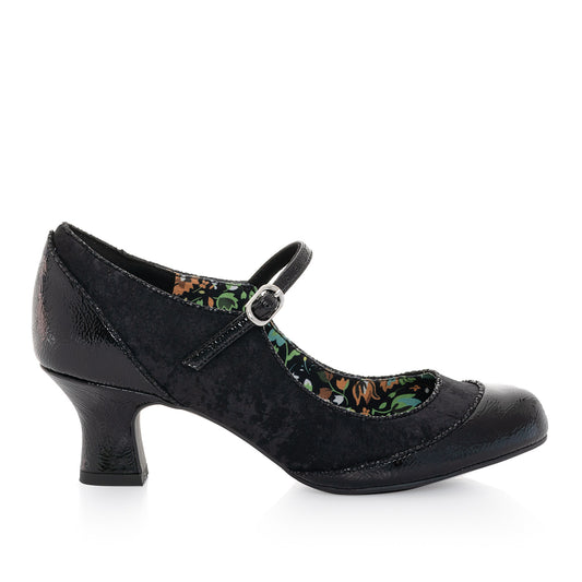 Ruby Shoo Bar Shoe Clara BLACK PAT