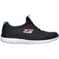 Skechers TRAINER SUMMIT BLACK/PINK SLIP ON 12986