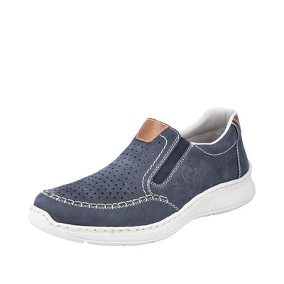 Rieker Men's Casual slip-on Shoe 14365-14 BLUE COMBI