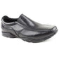 Hush Puppies school shoe Bespoke BLACK Leather Slip On