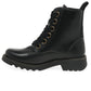 FLY London Ankle Boot Ragi BLACK Soft Leather Military Style Lace Boot