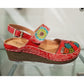 Laura Vita Facscineo 07 ROUGE Low Wedge Bar Shoe