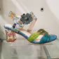 Laura Vita Lucieo 103 TURQUOISE Touch Fastening Bar Sandal