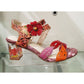 Laura Vita Lucieo 103 CERISE Soft Leather Touch Fastening Bar Sandal