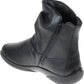 Hotter Boot WHISPER Soft Leather Flat Ankle Boot with  twin Zip Wide fitting Black