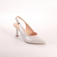 Bioeco 4009 SILVER Closed Toe Slingback Occasion Shoe Matching Bags Available
