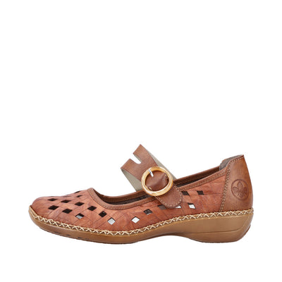 Rieker women slip-on shoe brown 41376-22