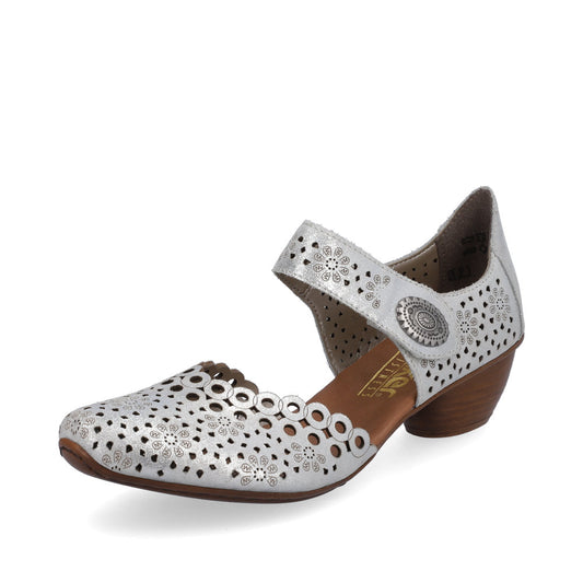 Rieker Bar Shoe SILVER 43753-90