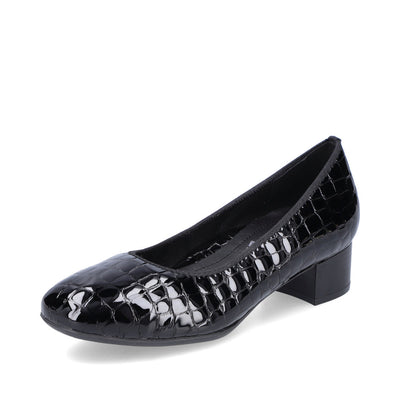 Rieker Court Shoe 49260-02 BLACK PAT
