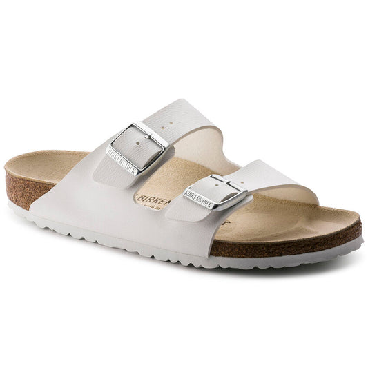 Birkenstock Arizona White BF two strap sandals