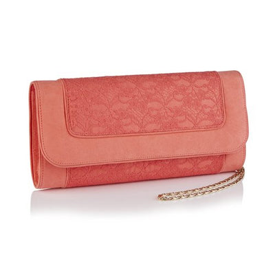 Ruby Shoo BAG Tirana CORAL Clutch Matching Chrissie Shoes AVAILABLE