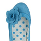Ruby  Shoo COURT SHOE Chrissie TUQUISE with Lace and Flower Trim