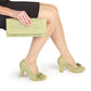 Ruby Shoo COURT SHOE Chrissie PISTACHIO with Lace and Flower Trim