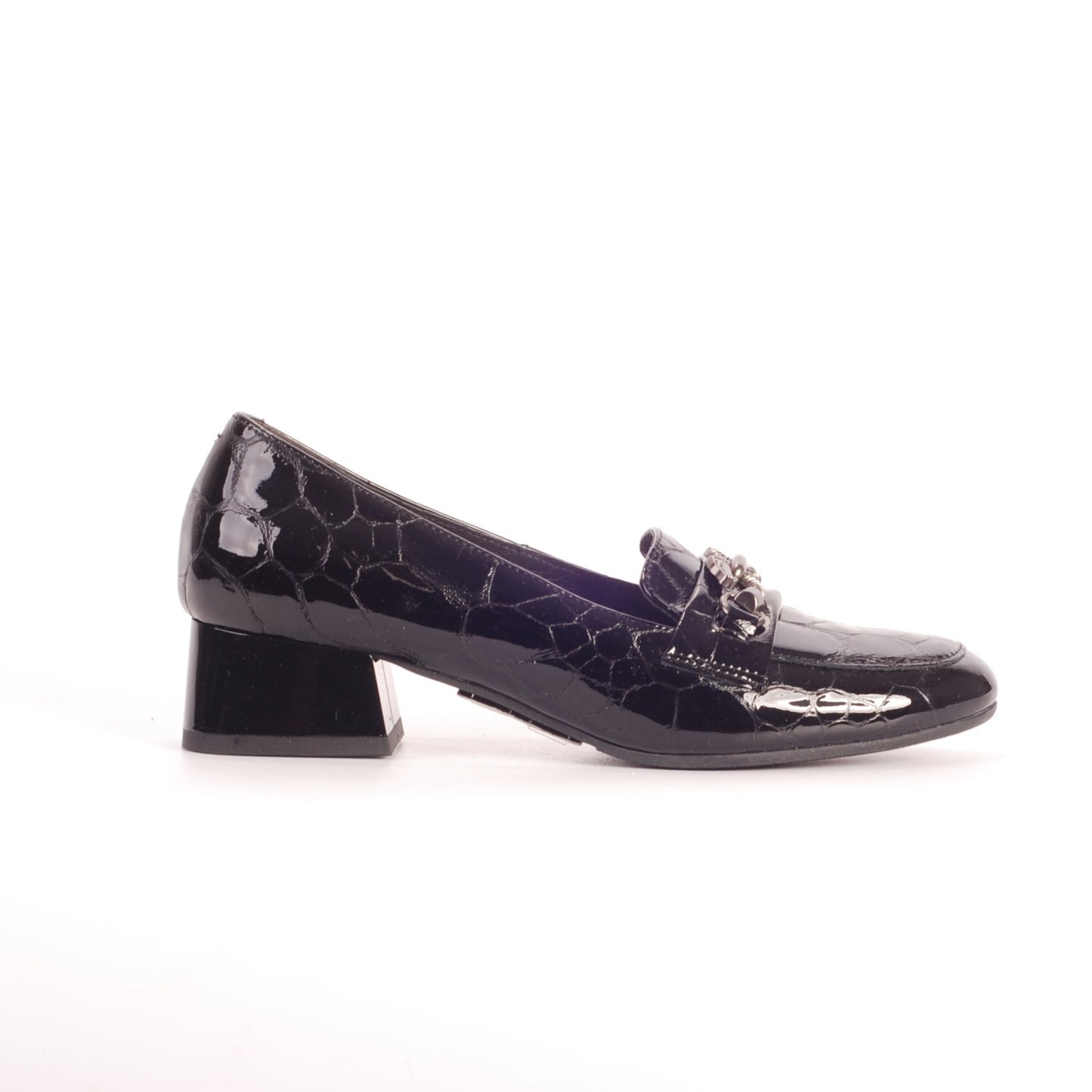 Bioeco 6087 BLACK CROC Low Heeled Loafer