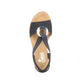 Rieker women smart Wedged sandal NAVY 624H6-14