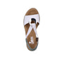 Rieker women smart Wedged sandal WHITE/MINT 624H6-80