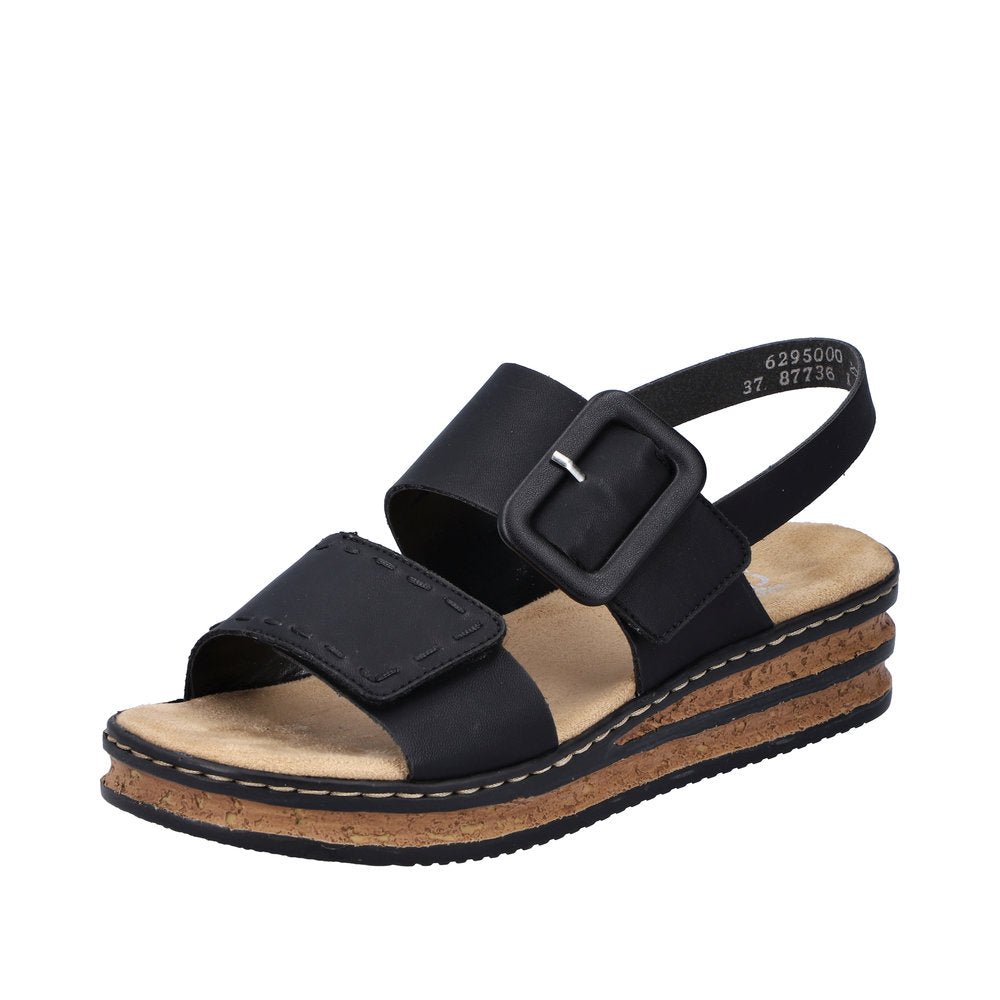 Rieker black sandals on sale