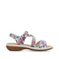 RIEKER Sandal with touch fastening BEIGE FLORAL 659C7-92