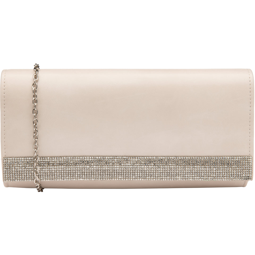 Nude and silver clutch bag sale