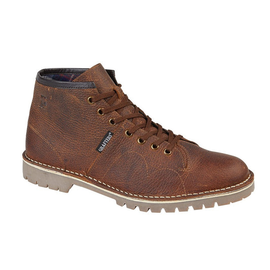 Grafters Original Brown Waxy Leather Unisex Monkey Boots B430