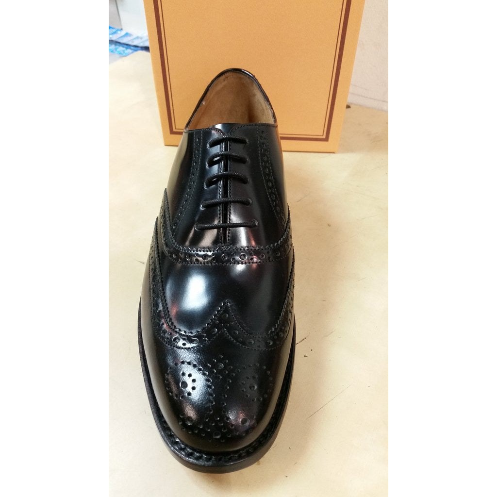 Barker BROGUE SHOE Glasgow BLACK HI SHINE Leather
