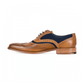 Barker BROGUE SHOE McCLEAN TAN Leather/BLUE SUEDE