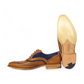 Barker BROGUE SHOE McCLEAN TAN Leather/BLUE SUEDE