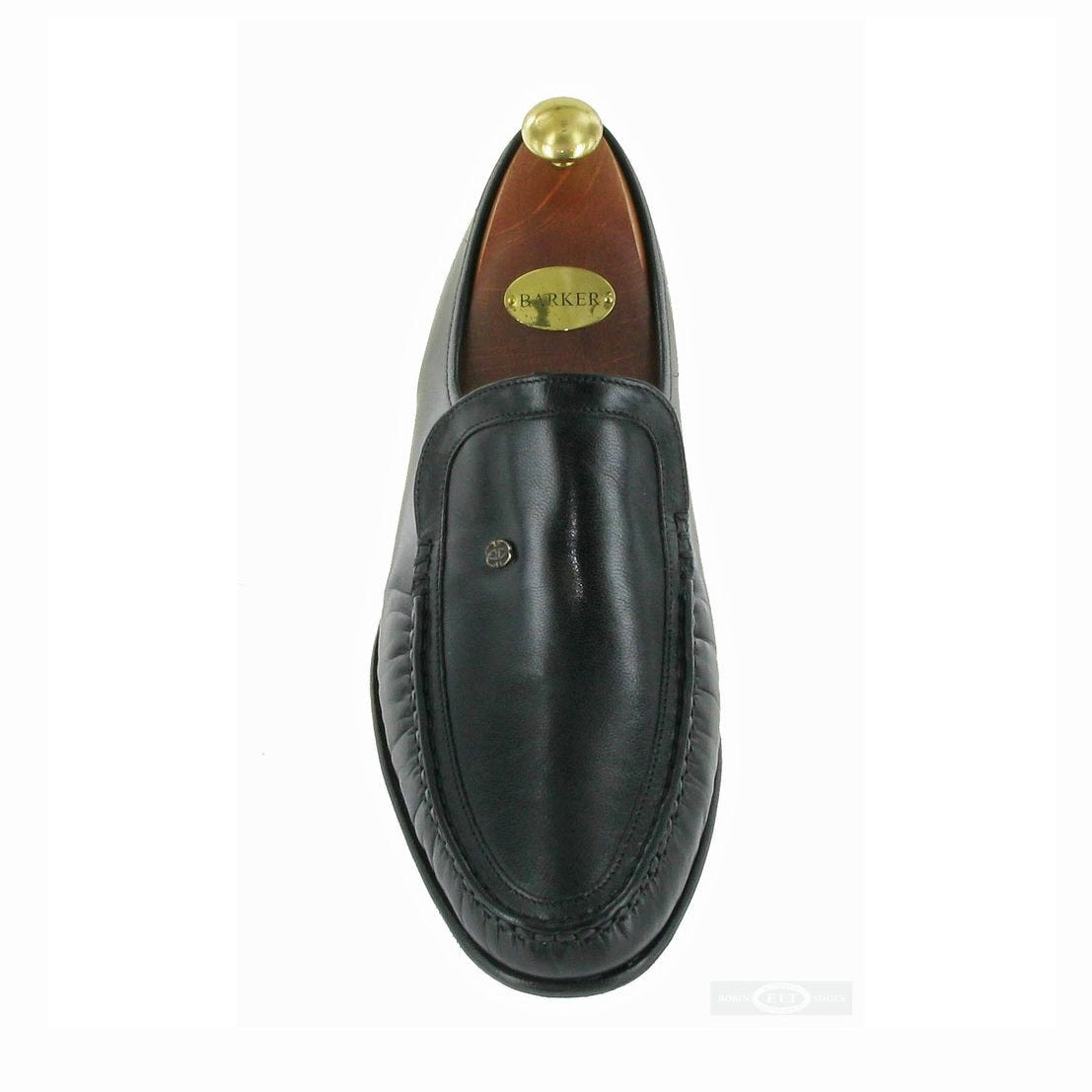 Barker MOCCASIN SHOE Valencia Black Kid Leather