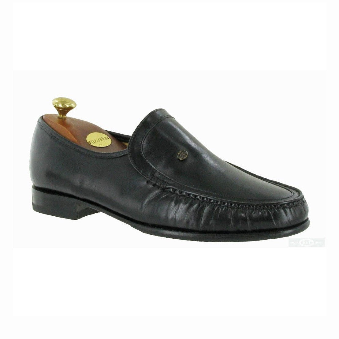 Barker MOCCASIN SHOE Valencia Black Kid Leather