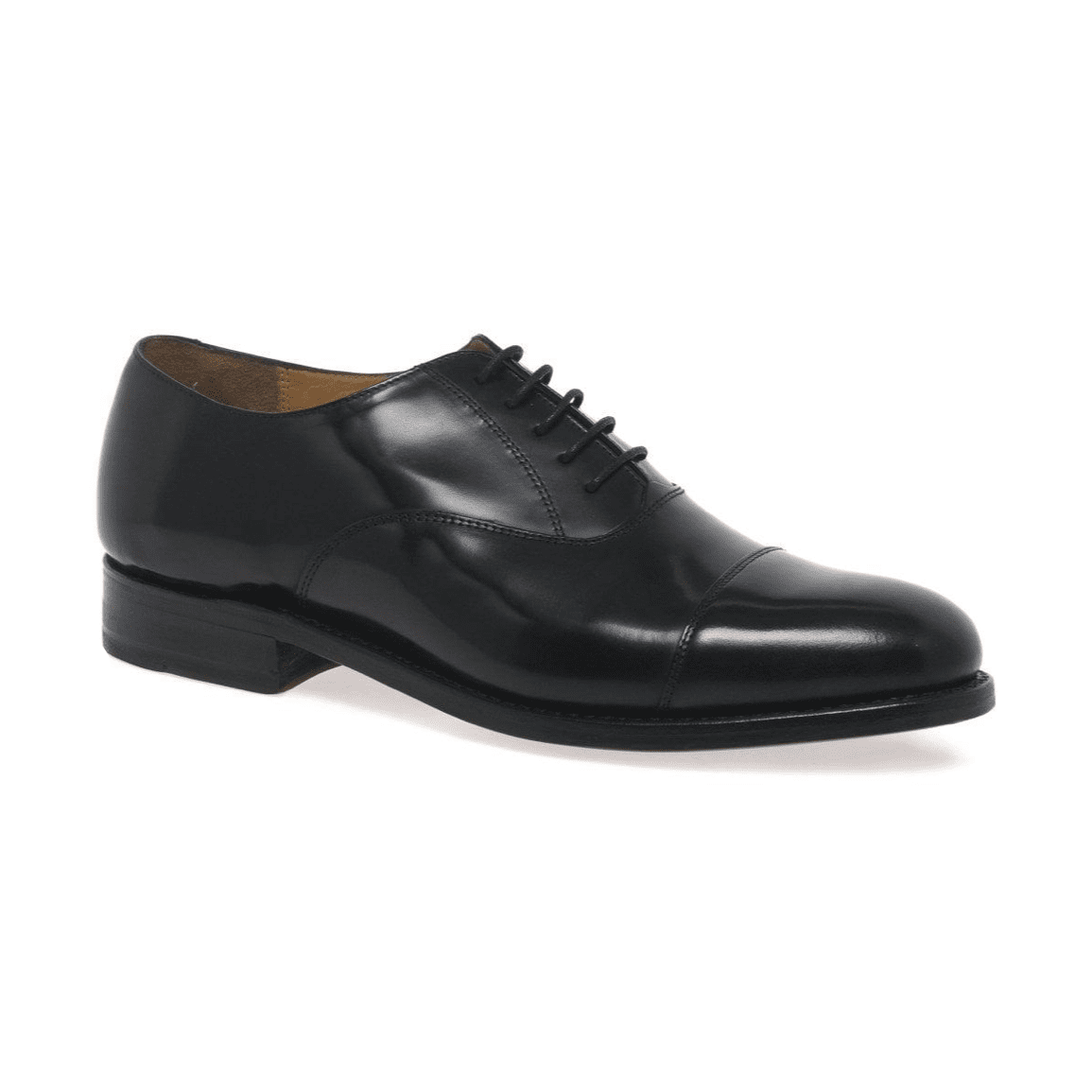 Barker TOE CAP SHOE Luton BLACK Leather HI SHINE