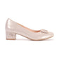 Bioeco 5632 GOLD Low Heel occasion shoe matching bag available