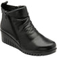 Lotus Ankle Boot in soft leather Cordelia BLACK