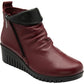 Lotus Ankle Boot in soft leather Cordelia BORDO