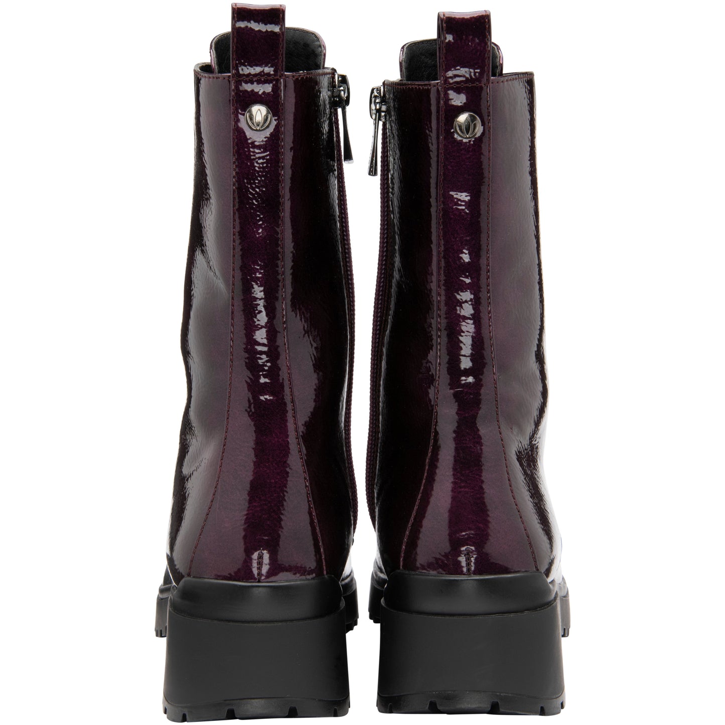 Lotus Mid Calf Boot Delaney PURPLE Patent