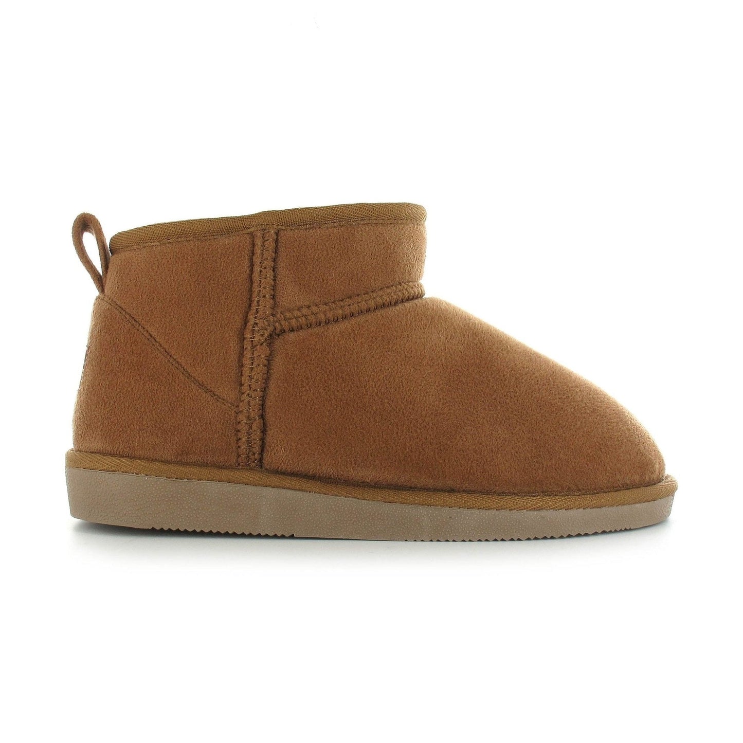 Ella Rocket CHESTNUT Faux Suede and Faux Sheepskin Ankle Boot
