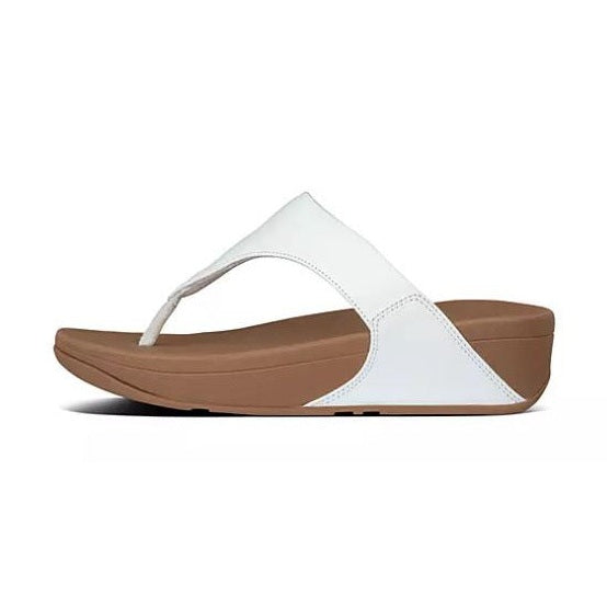 Fitflop SANDAL Lulu WHITE Leather WITH Toe Thongs