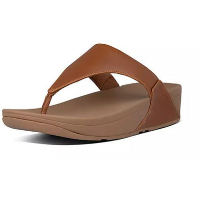Fitflop SANDAL Lulu TAN Leather WITH Toe Thongs