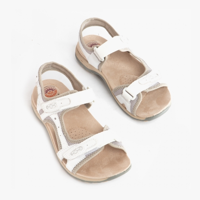 Free Spirit sandal Frisco WHITE adjustable velcro strap