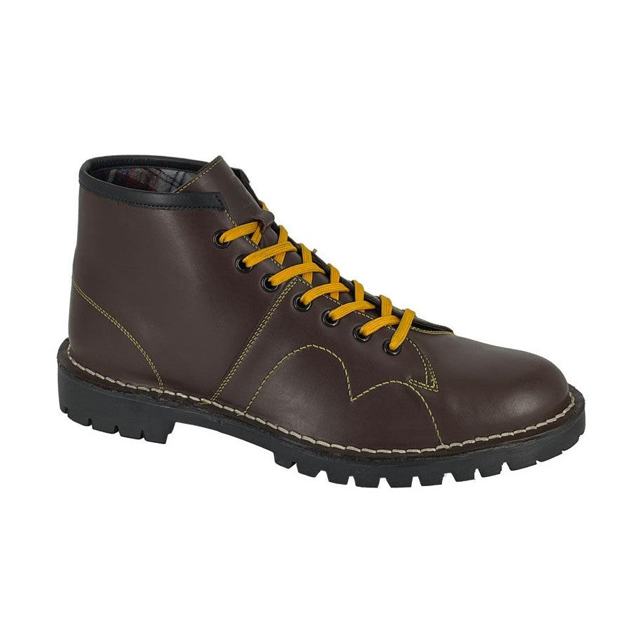 Grafters Original Cherry Red Leather Unisex Monkey Boot B430