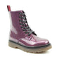 Heavenly Feet Ankle Boot with lace and zip Justina PURPLE SPARKLE