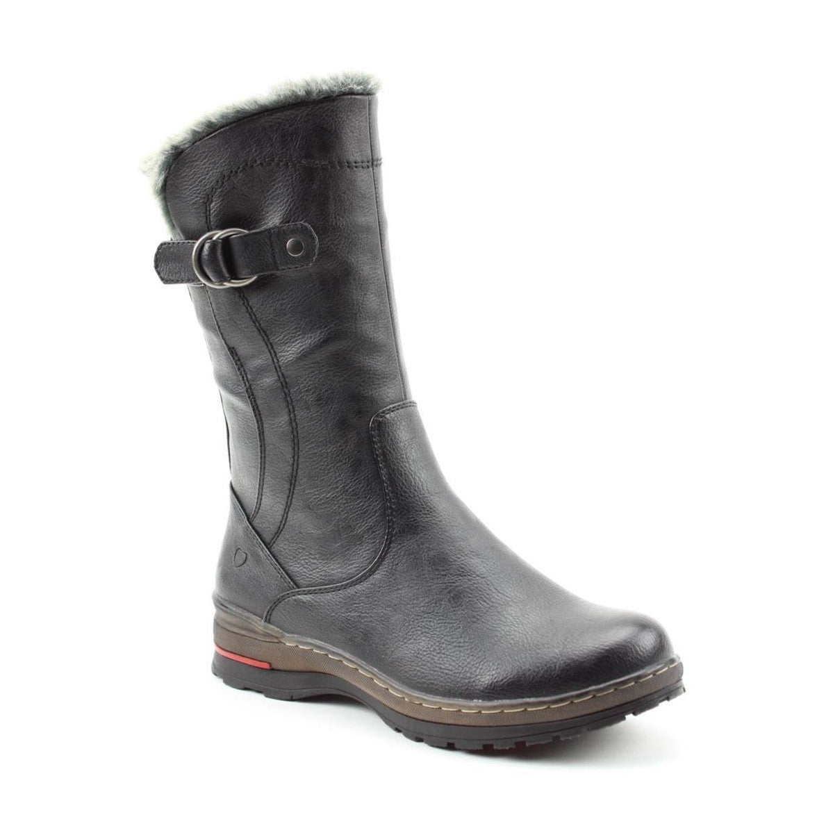 Heavenly Feet MID CALF BOOT LINED Bramble BLACK