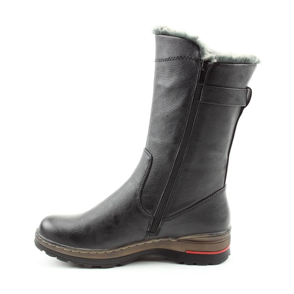 Heavenly Feet MID CALF BOOT LINED Bramble BLACK