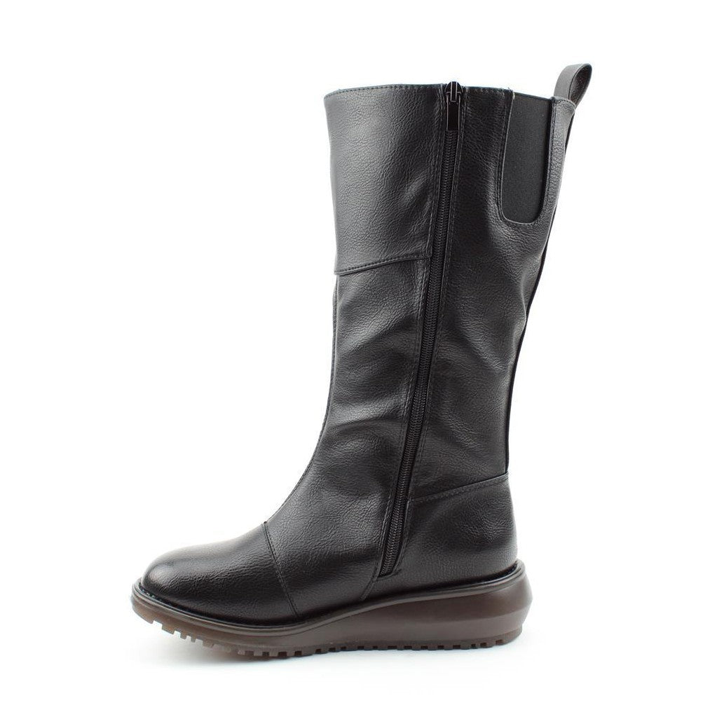 Heavenly Feet MID CALF BOOT Robyn BLACK Vegan Friendly