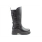 Heavenly Feet Mid calf boot Powell BLACK with full Zip