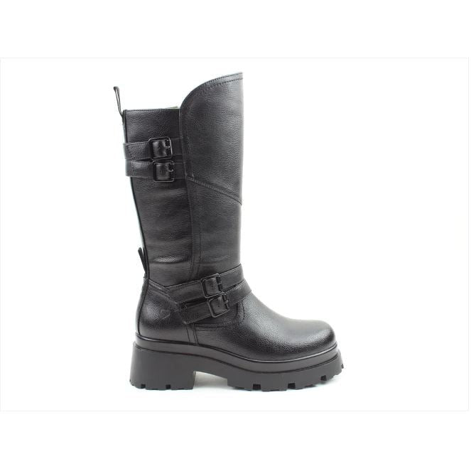 Heavenly Feet Mid calf boot Powell BLACK with full Zip