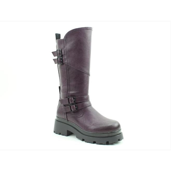 Heavenly Feet Mid calf boot Powell Purple with full Zip A.G. Meek