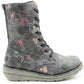 Heavenly Feet Ankle Boot With Lace and Zip Martina PURPLE FLORAL
